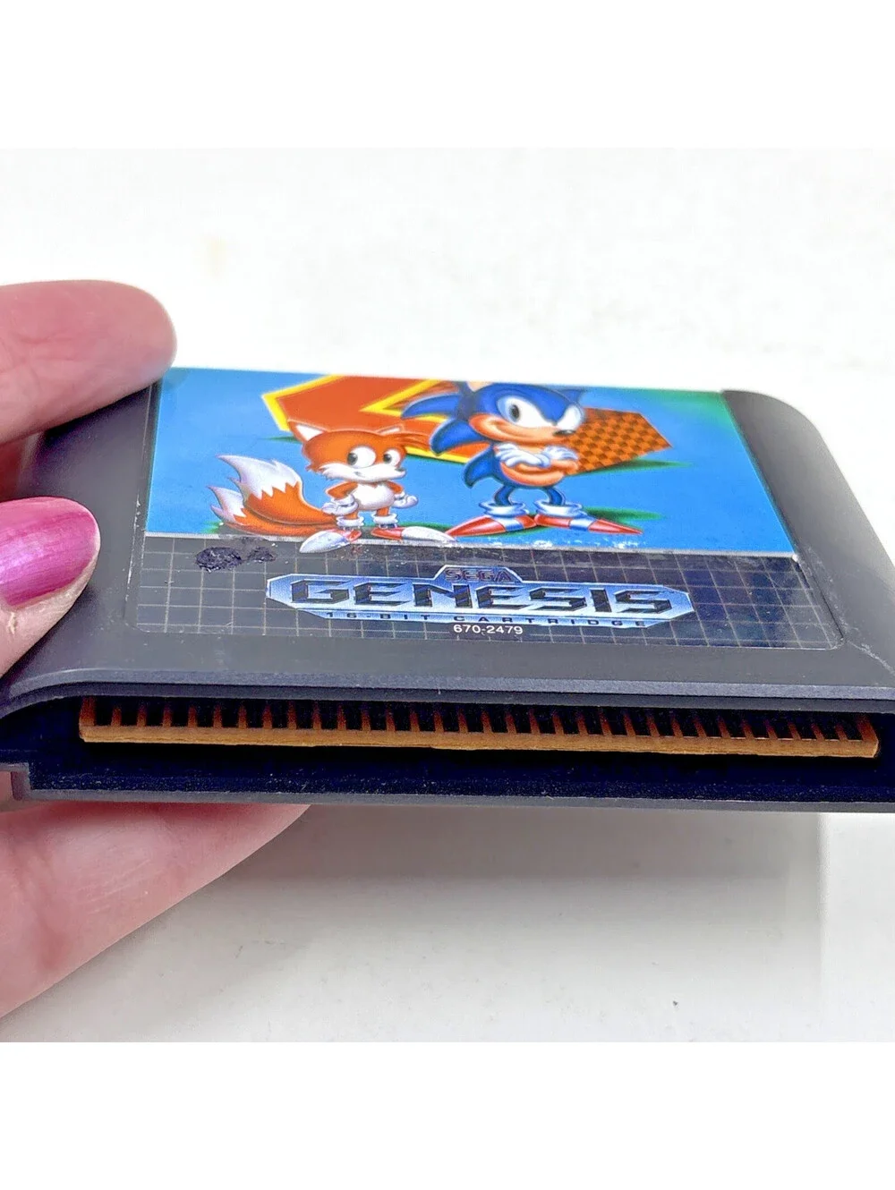 Sega Genesis Sonic The Hedgehog 2 Game Cartridge & Manual Tested